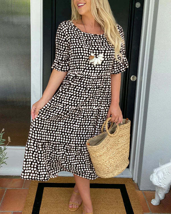 Mariam - Ruffle Sleeve Midi Dress