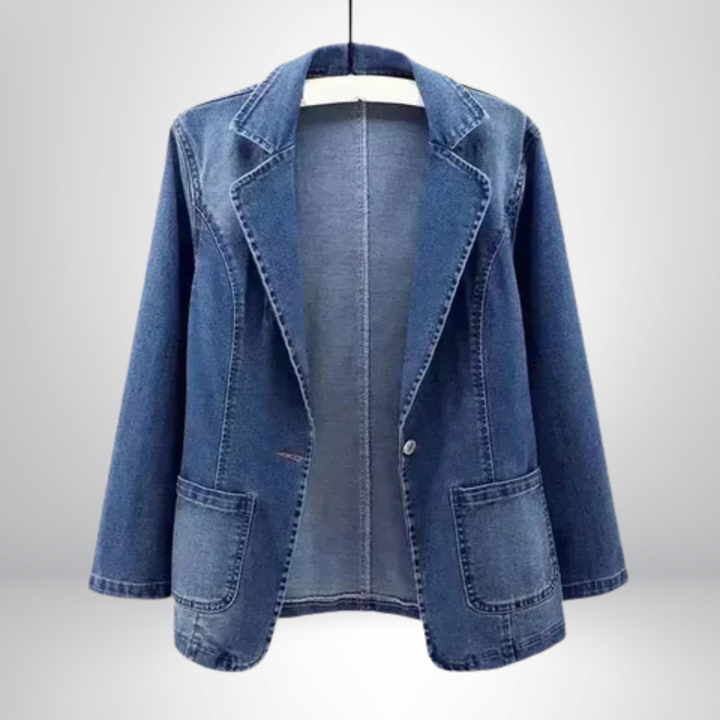 Bogumiła - Stylish Denim Blazer
