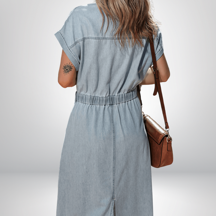 Brygida - Elegant Denim Dress