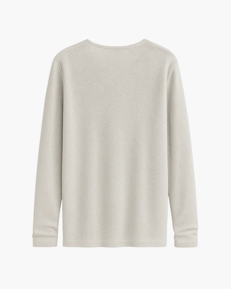 Beltran - Elegant Long Sleeve Knitted Shirt