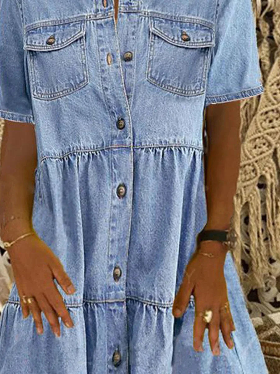 Ludmiła - Boho Denim Dress