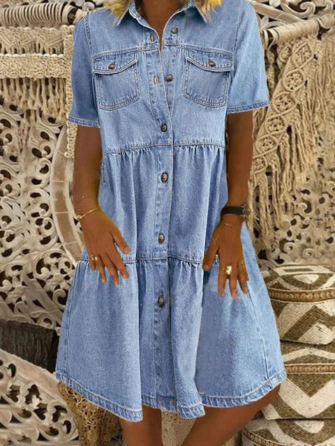 Ludmiła - Boho Denim Dress