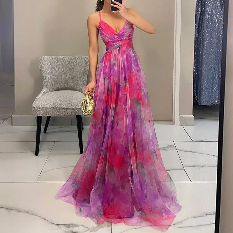 Qyn - Beautiful Maxi Dress with Floral Print