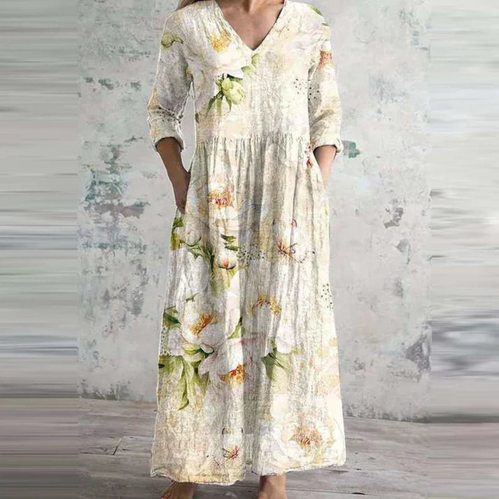 Kiana - Elegant Summer Dress with Floral Pattern
