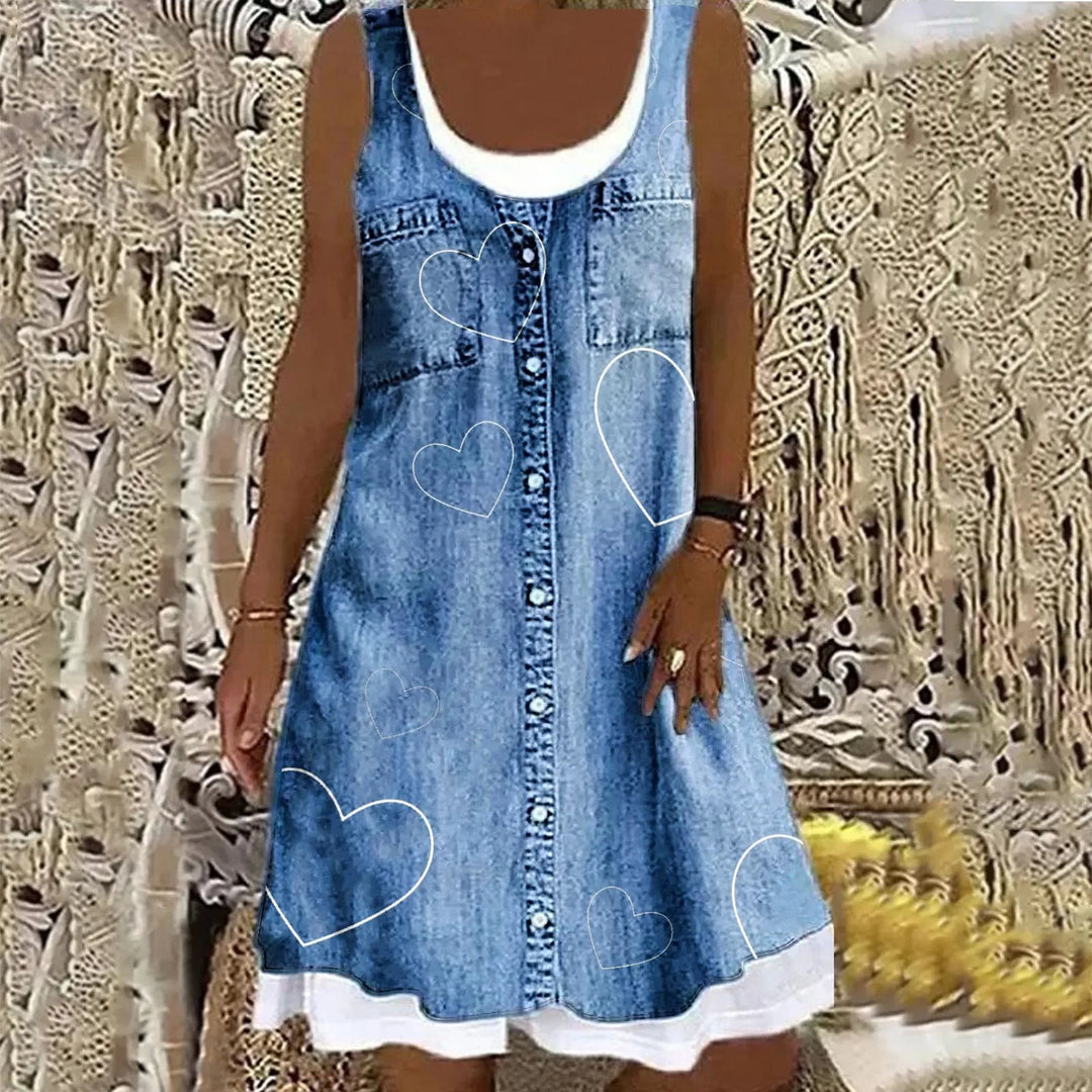 Natasza - Soft And Elegant Denim Dress