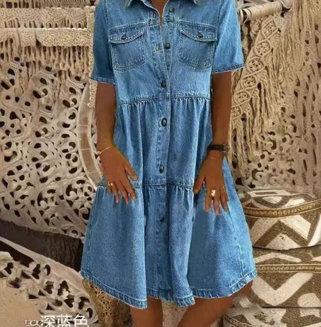 Ludmiła - Boho Denim Dress