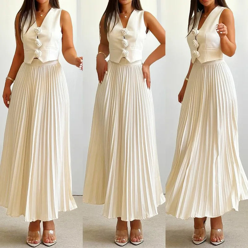 Beyza - Elegant Sleeveless Two Piece Set