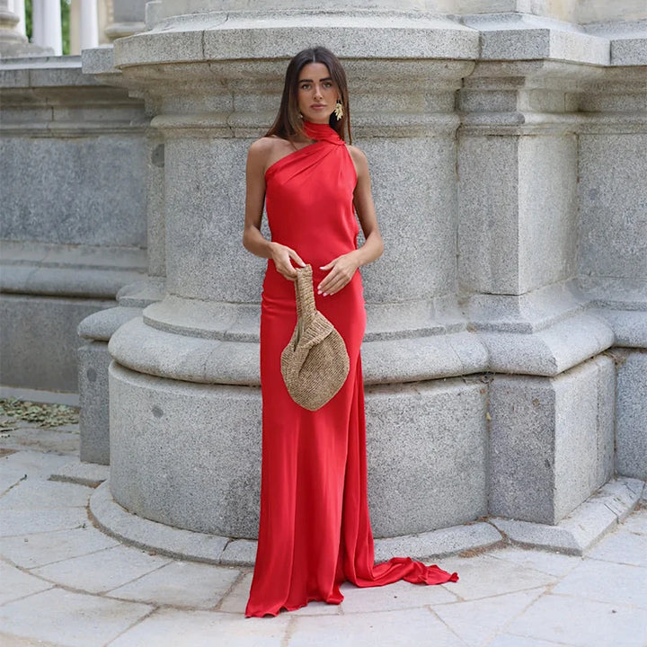 Lucila - Halter Neck Maxi Dress