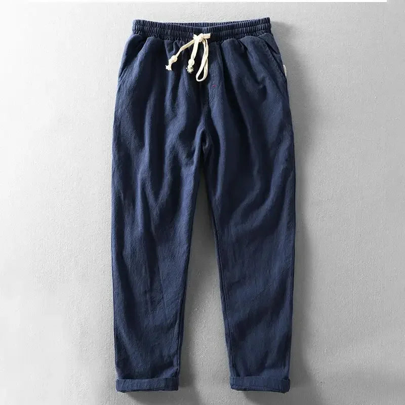 Clarke - Casual Drawstring Waist Linen Trouser