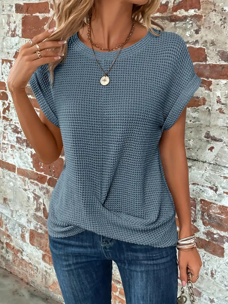 Mila - Elegant Blouse With Round Neck