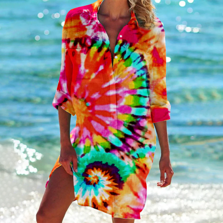 Elisabeta - Elegant Dress With Graphic Pattern
