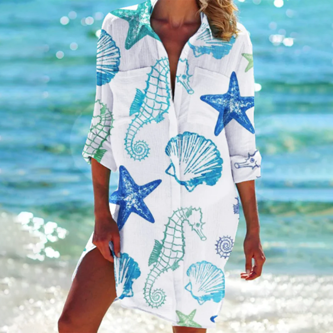 Elisabeta - Elegant Dress With Graphic Pattern