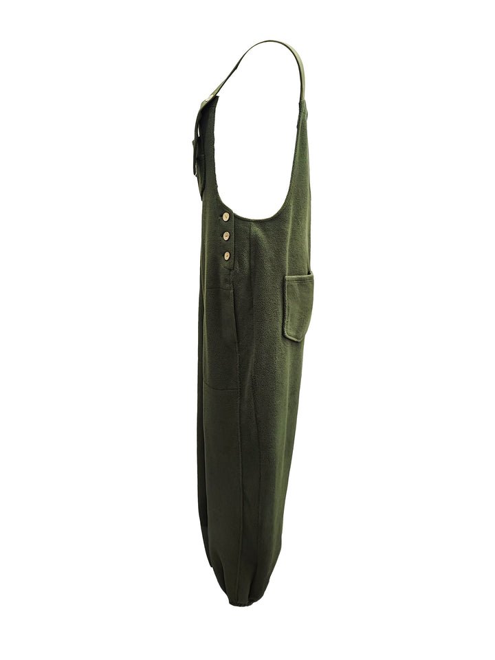 Clarice - Loose Fit Distressed Denim Overalls
