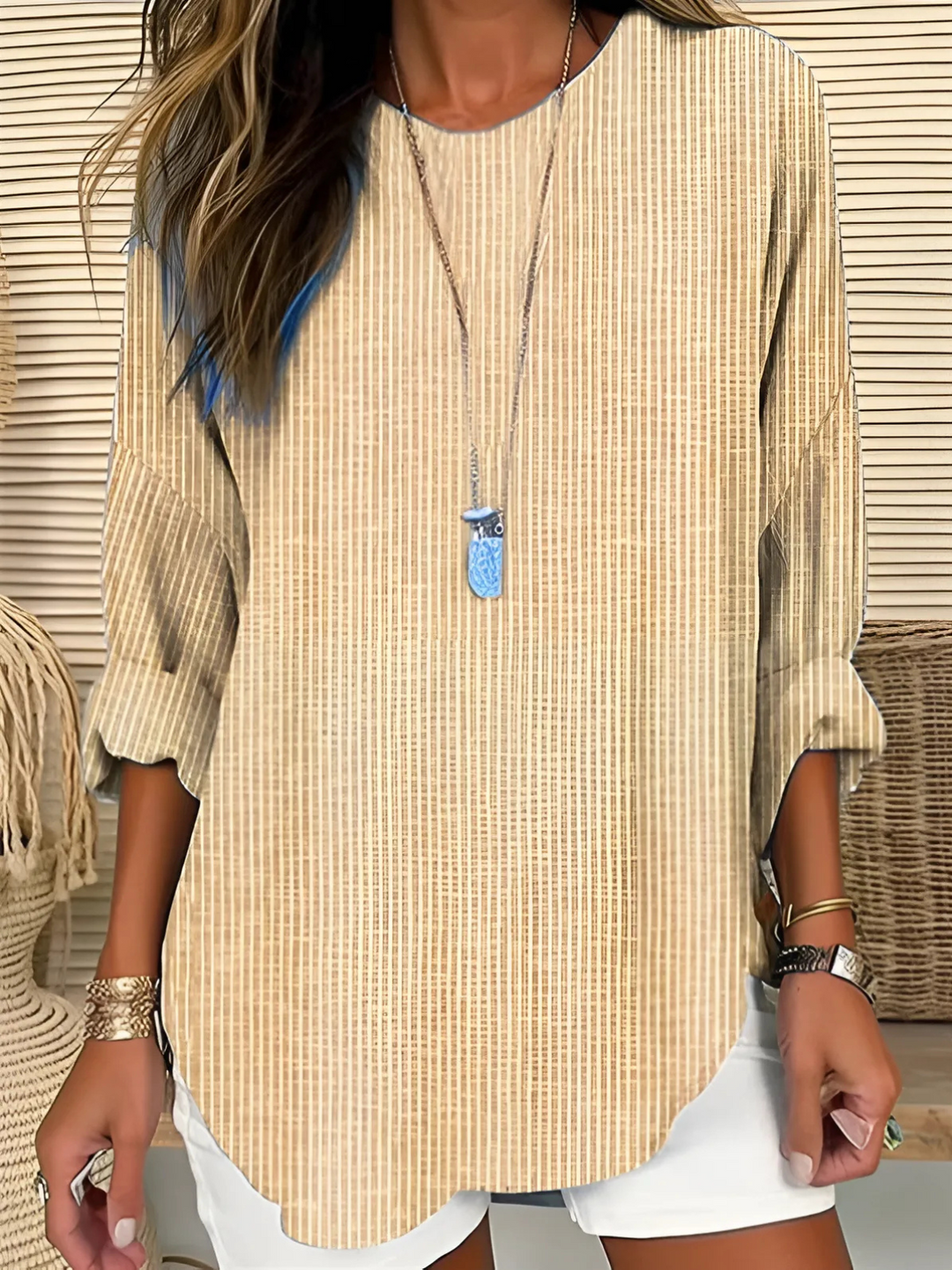 Avril - Striped Summer Blouse