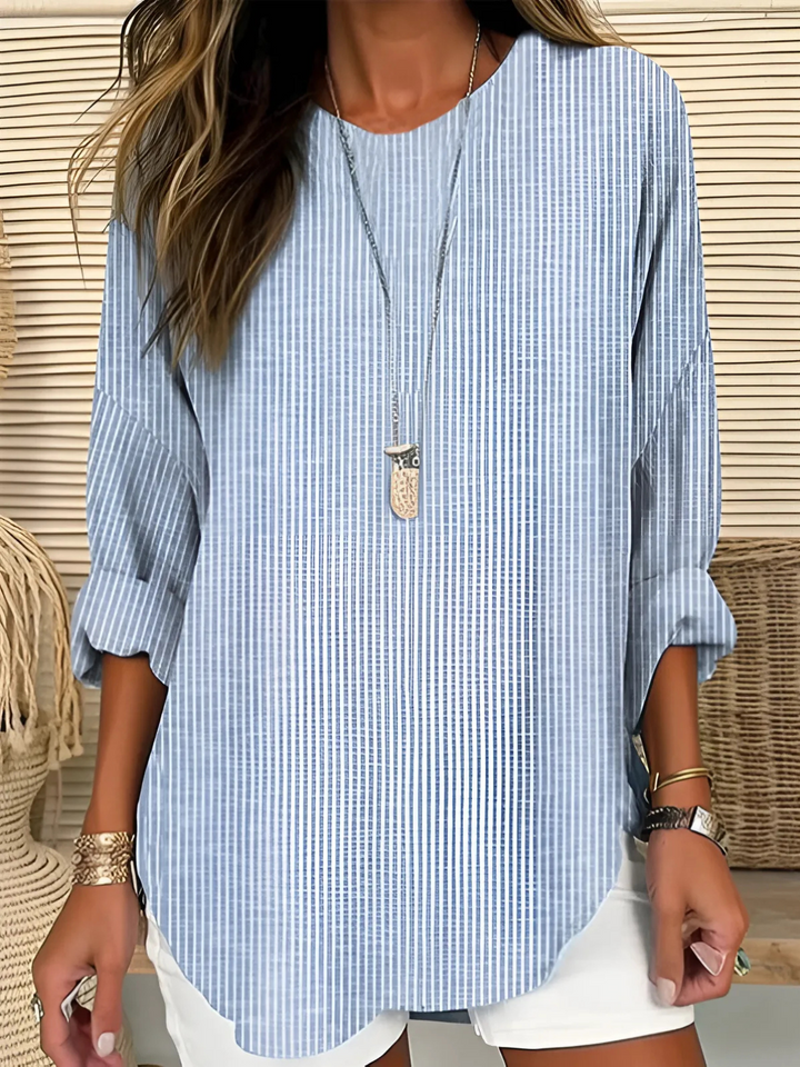 Avril - Striped Summer Blouse