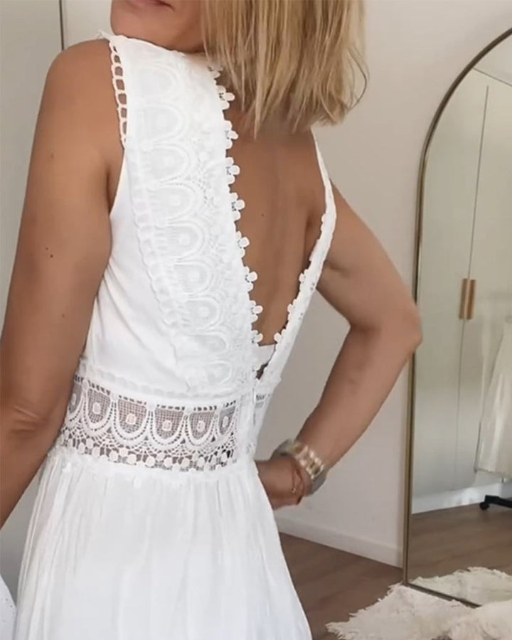Papakosta - Elegant Sleeveless Lace Dress
