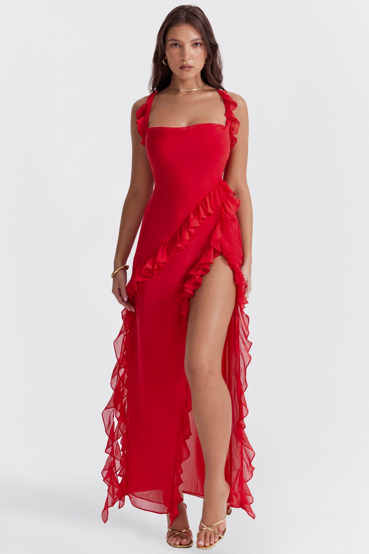 Dalia - Long Dress With Ruffles