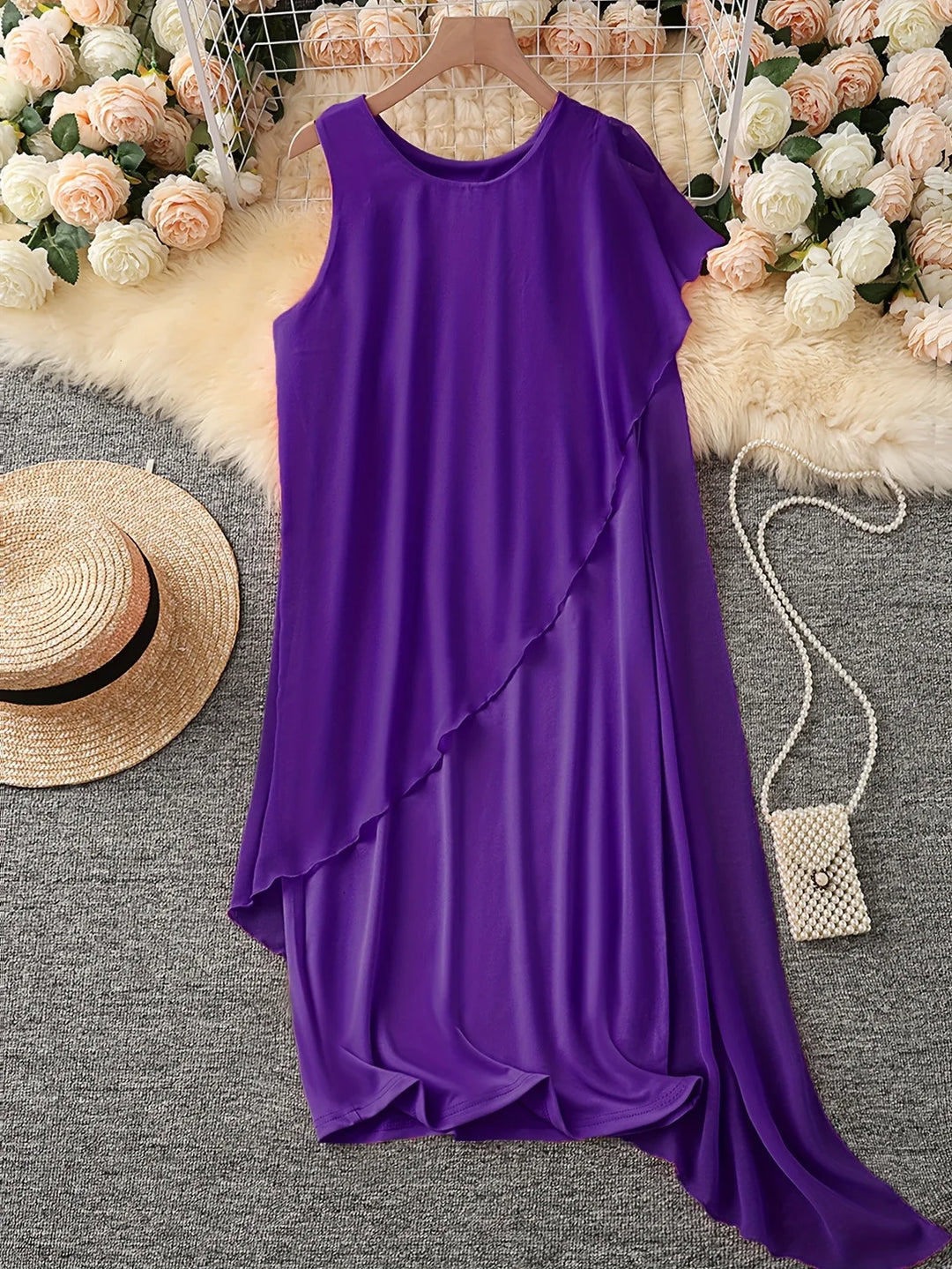Maren - Elegant Midi Dress With Sleeveless