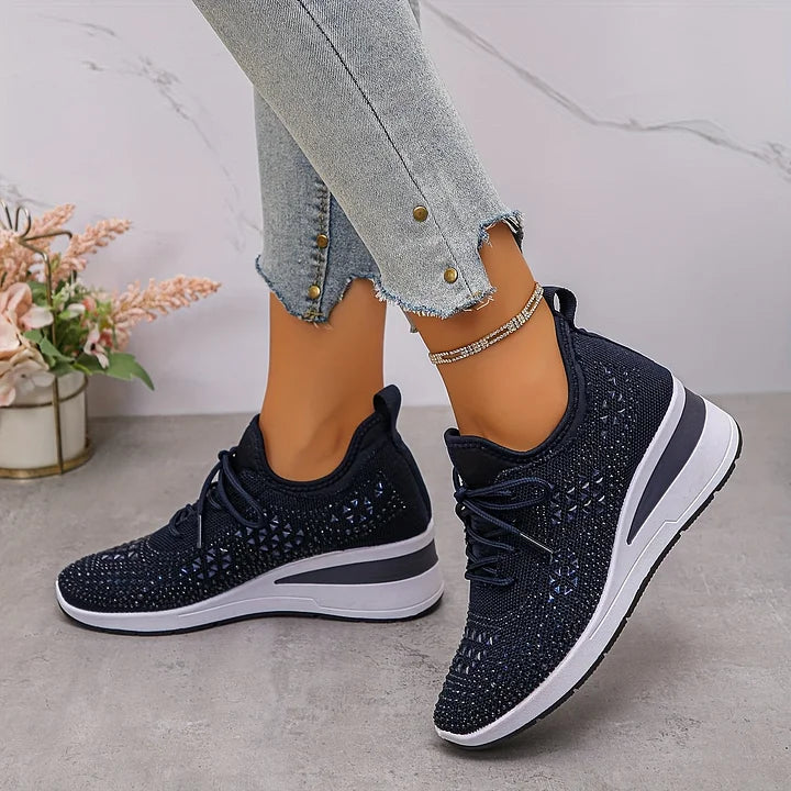 Giselle – Orthopedic sneakers with sparkling rhinestones