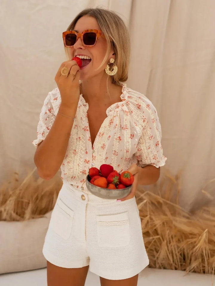 Yvonne - Stylish Floral Printed Blouse