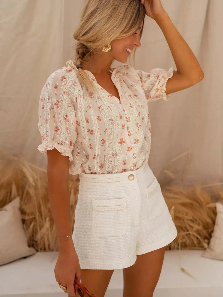 Yvonne - Stylish Floral Printed Blouse