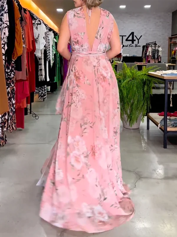 Latifah - Elegant Maxi Dress With V Neck