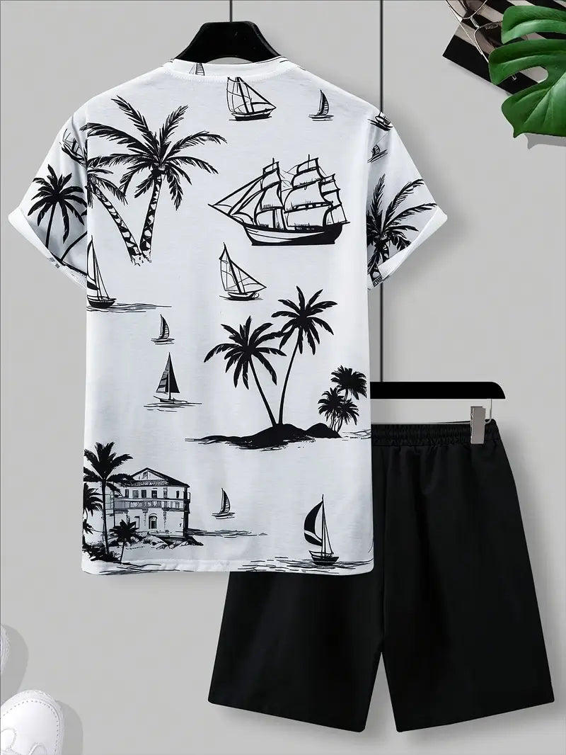 Barea - Elegant Summer Two Piece Printed Set