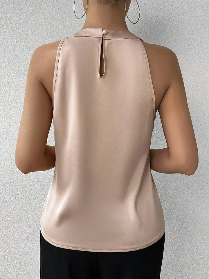 Cerys - Elegant Sleeveless Polyester Blouse