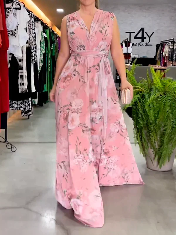 Latifah - Elegant Maxi Dress With V Neck