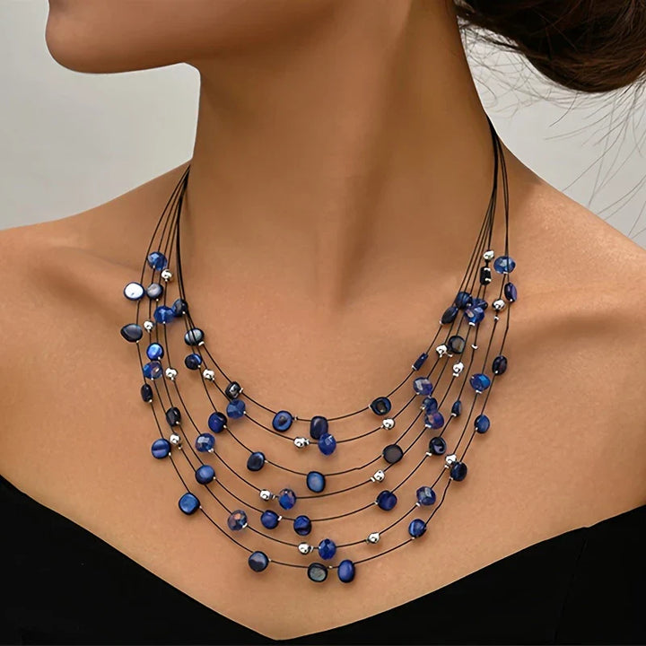 Mabelline - Elegant Bohemian Style Multi-Layer Beaded Necklace