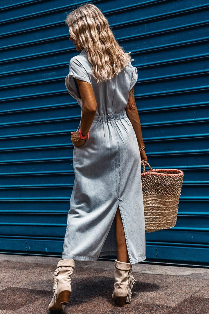Brygida - Elegant Denim Dress