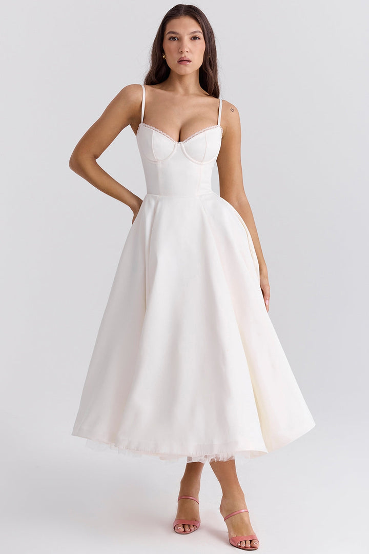 Arestina - Fashionable Tulle Midi Dress