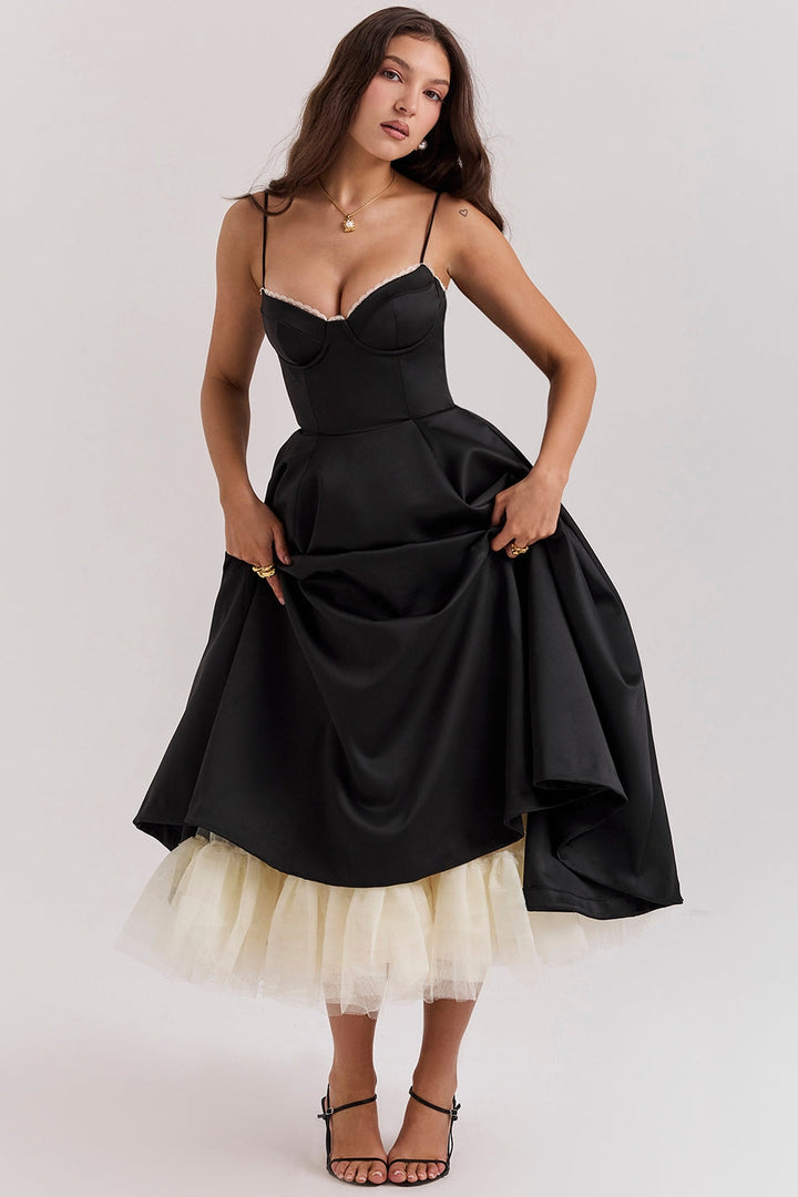 Arestina - Fashionable Tulle Midi Dress