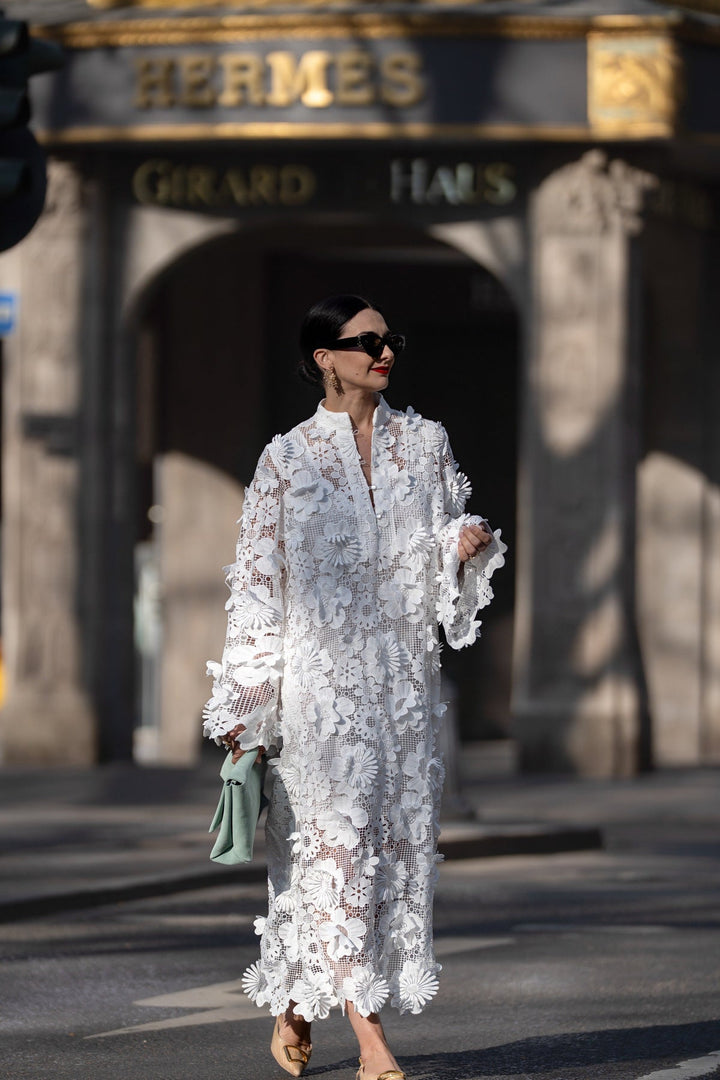 Elizabeth - Elegant Lace Dress With Long Sleeve