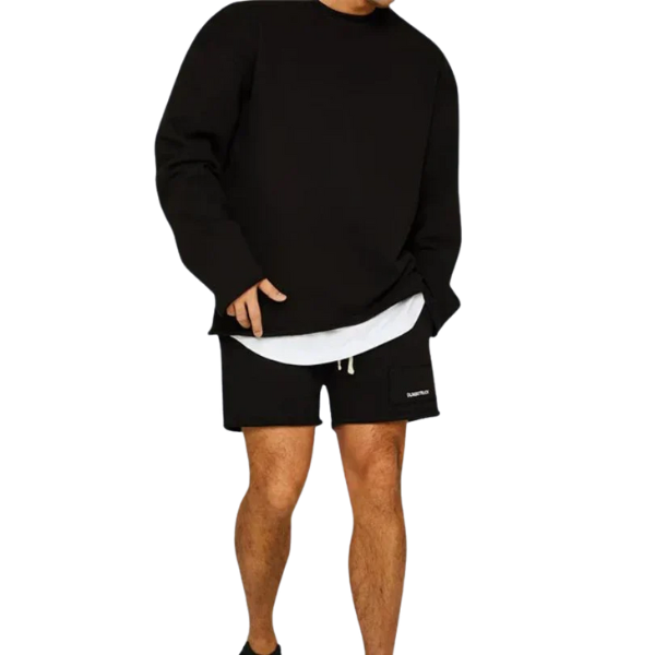 Leszek - Stylish Long Sleeve Sweater Shirt With Short
