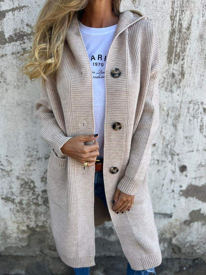 Kaitlin - Elegant Long Knitted Cardigan