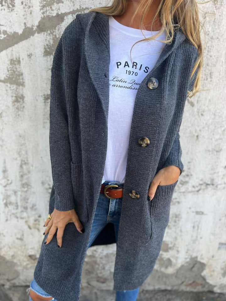 Kaitlin - Elegant Long Knitted Cardigan
