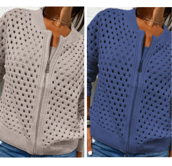 Kelsey - Knitted Jacket With Zipper