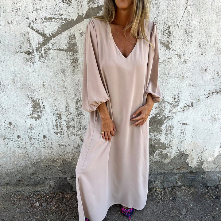 Loosia - Long Boho Dress With Pockets