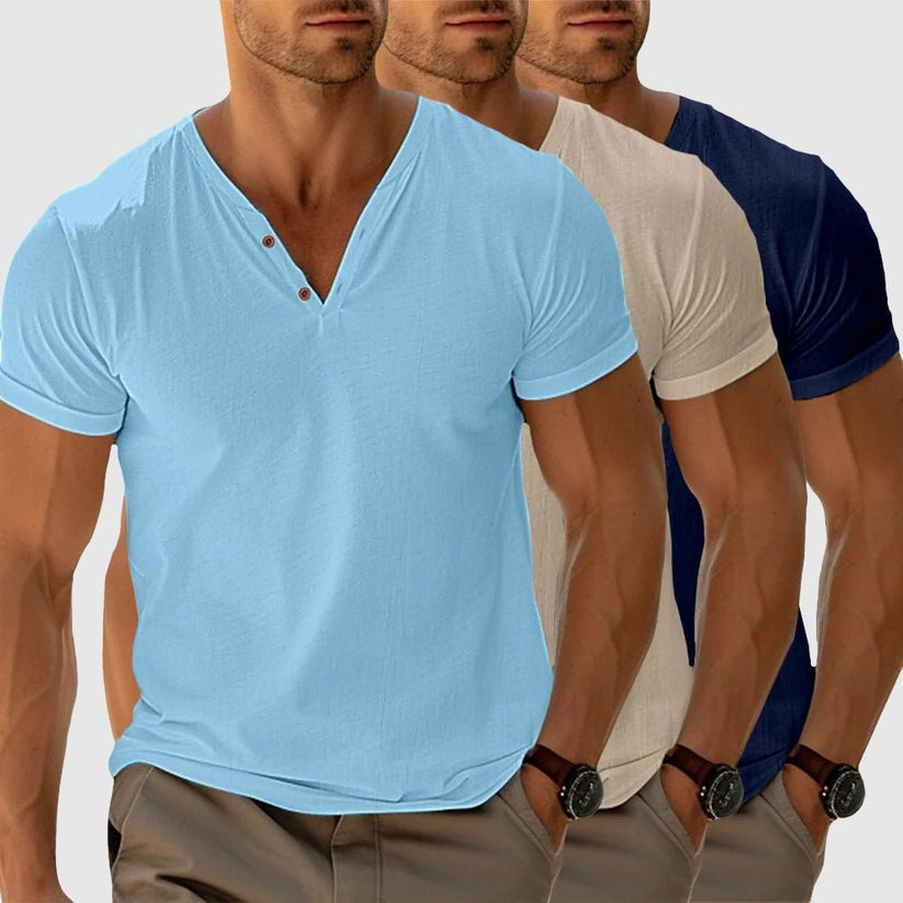 Eligio - Knitted T-Shirt With Button