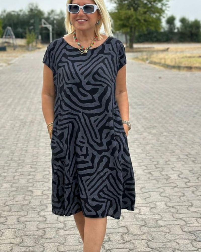 Dorothee - Soft Cotton Dress With Side Pockets