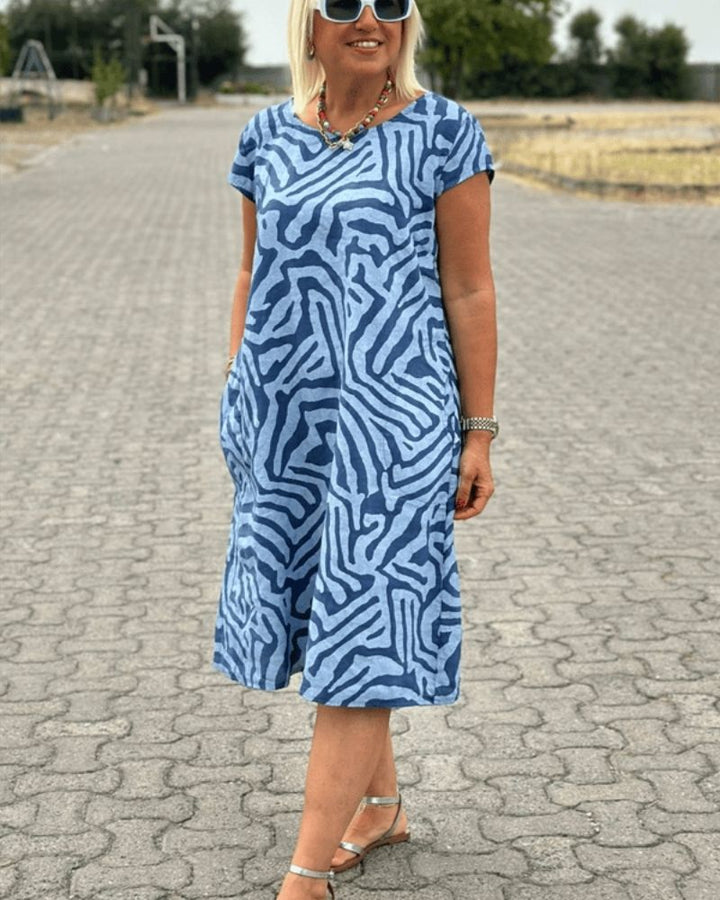 Dorothee - Soft Cotton Dress With Side Pockets