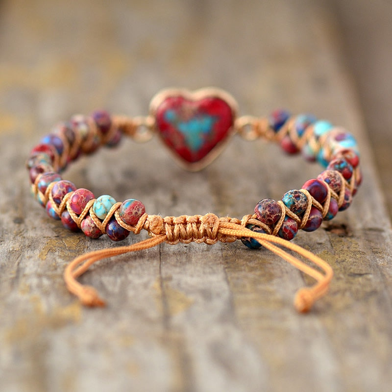 HeartBracelet - Passionate Heart Jasper Bracelet