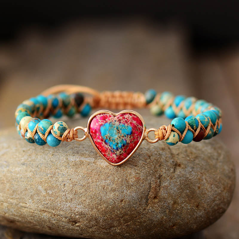 HeartBracelet - Passionate Heart Jasper Bracelet