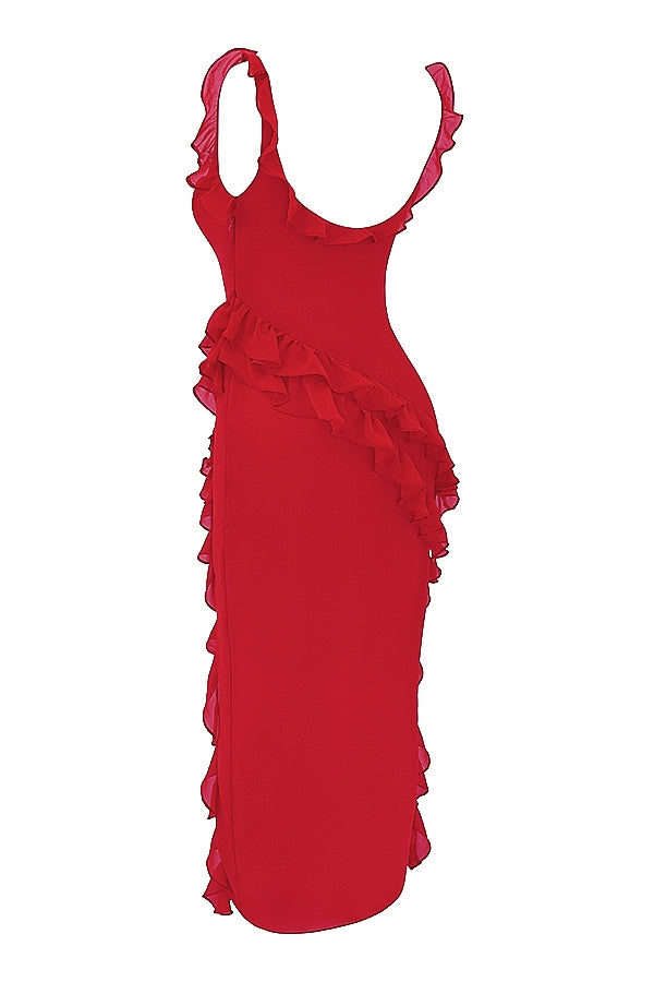 Dalia - Long Dress With Ruffles
