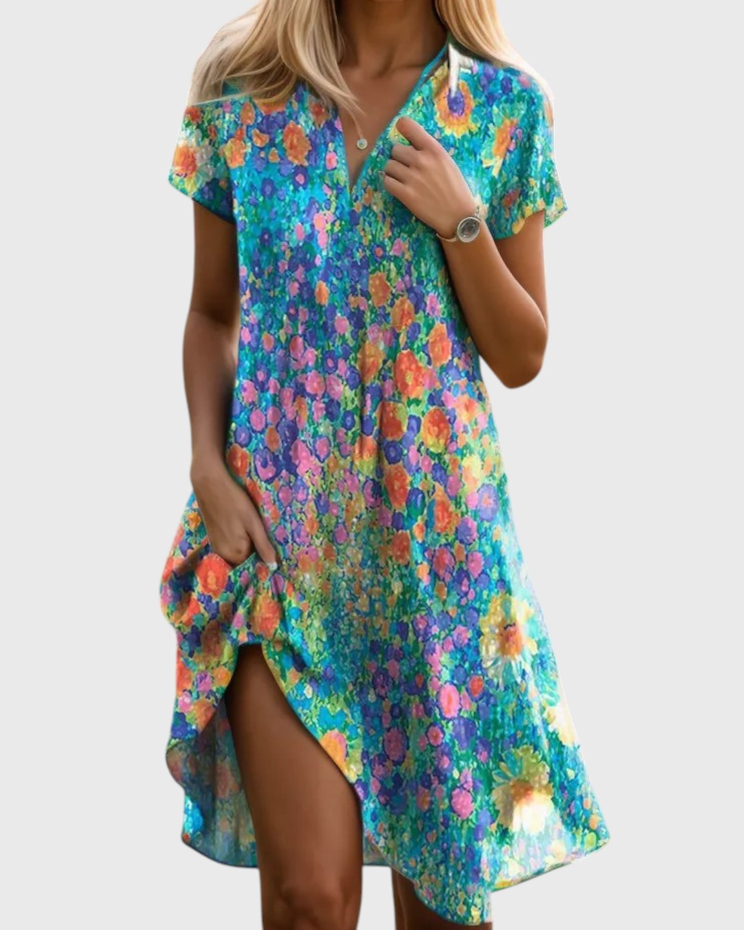 Lizbeth - Soline Bohemian Chic Flower Dress