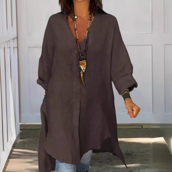 Rozalina - Stylish V-Neck Shirt