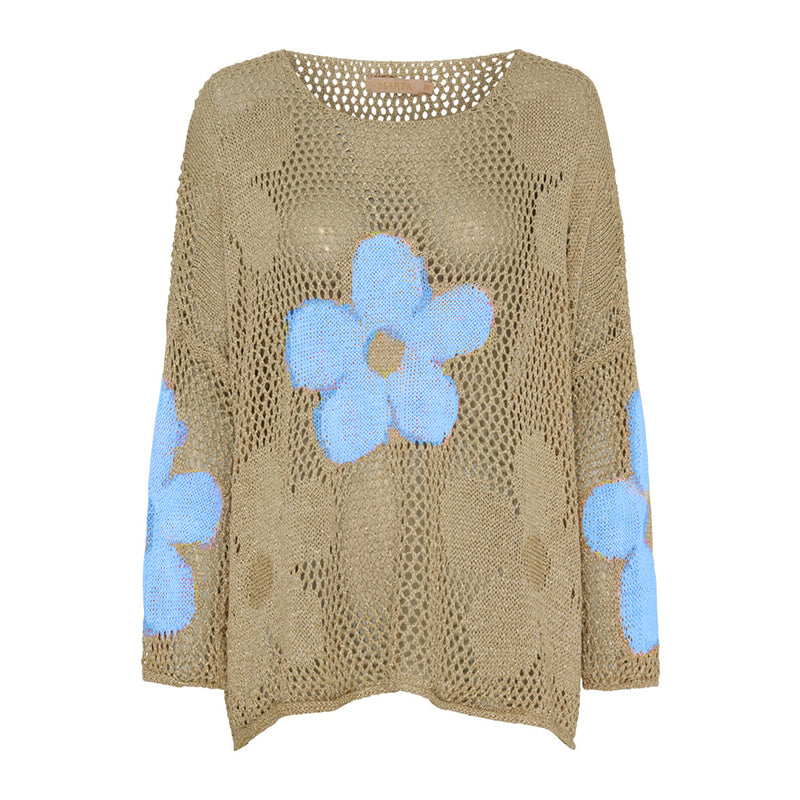 Lynja - Summer Sweater With Hemstitch