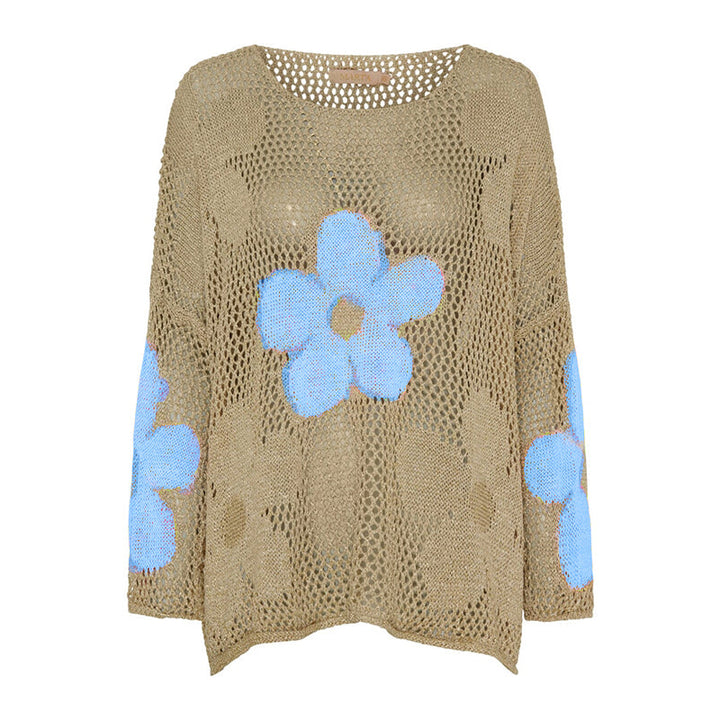 Lynja - Summer Sweater With Hemstitch