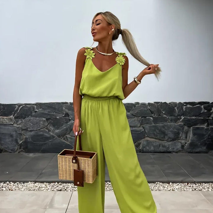 Anselma - Sleeveless Wide Leg Jumpsuit
